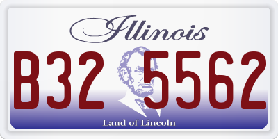 IL license plate B325562
