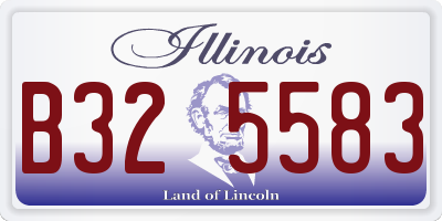IL license plate B325583