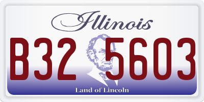 IL license plate B325603