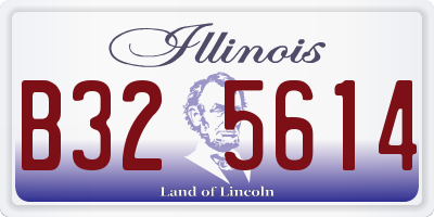 IL license plate B325614