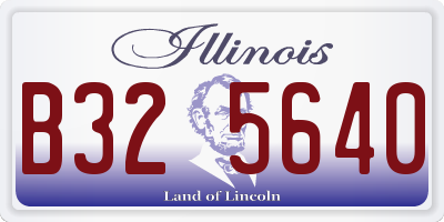 IL license plate B325640