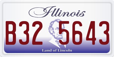 IL license plate B325643