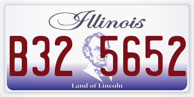 IL license plate B325652