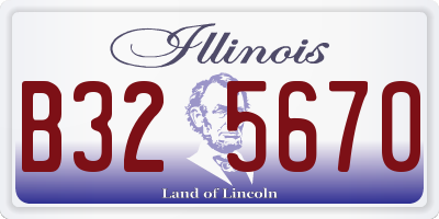 IL license plate B325670