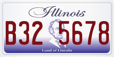 IL license plate B325678