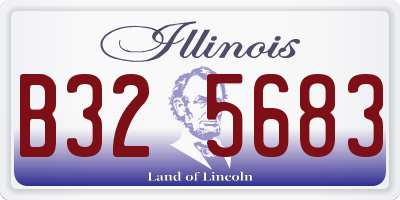 IL license plate B325683