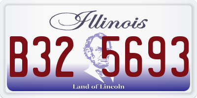IL license plate B325693