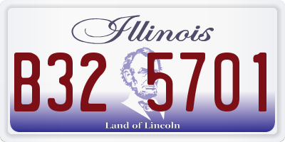 IL license plate B325701