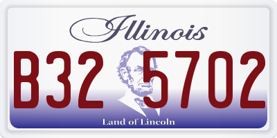 IL license plate B325702
