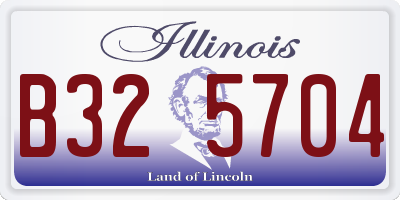 IL license plate B325704