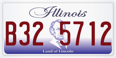 IL license plate B325712