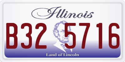 IL license plate B325716