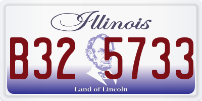 IL license plate B325733