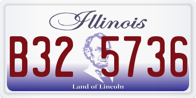 IL license plate B325736