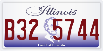 IL license plate B325744