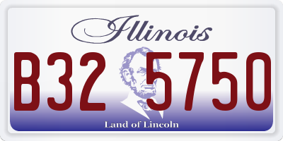 IL license plate B325750