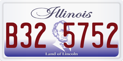 IL license plate B325752