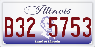 IL license plate B325753