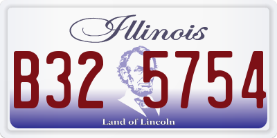 IL license plate B325754