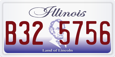 IL license plate B325756