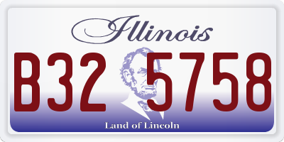 IL license plate B325758