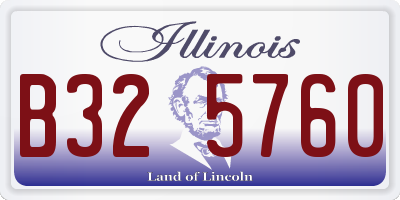 IL license plate B325760