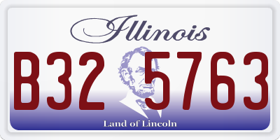 IL license plate B325763