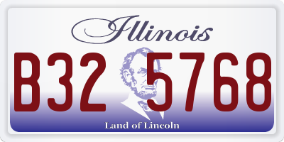 IL license plate B325768