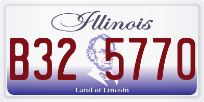 IL license plate B325770