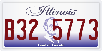 IL license plate B325773