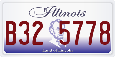 IL license plate B325778