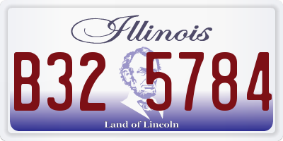 IL license plate B325784