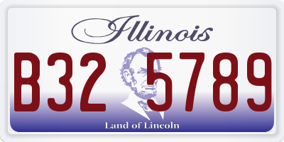 IL license plate B325789
