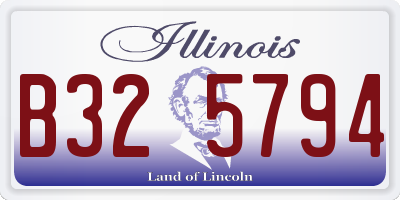 IL license plate B325794