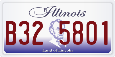 IL license plate B325801