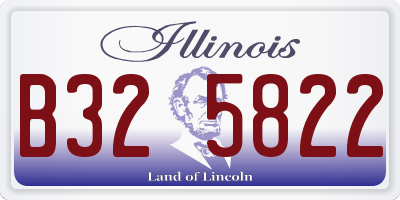 IL license plate B325822