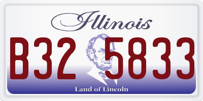 IL license plate B325833