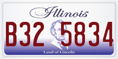 IL license plate B325834