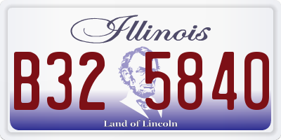 IL license plate B325840