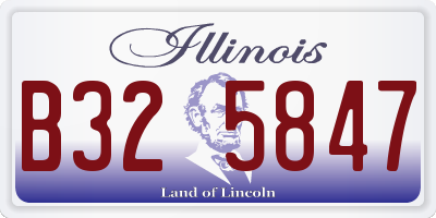 IL license plate B325847