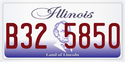 IL license plate B325850
