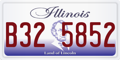 IL license plate B325852