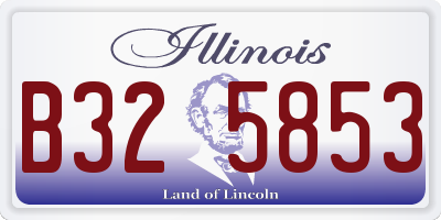 IL license plate B325853