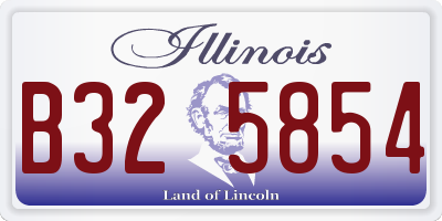 IL license plate B325854