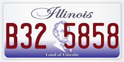 IL license plate B325858