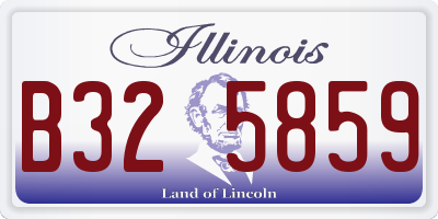 IL license plate B325859
