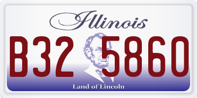 IL license plate B325860
