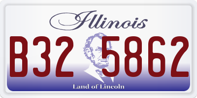 IL license plate B325862