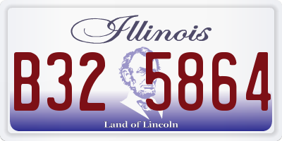 IL license plate B325864