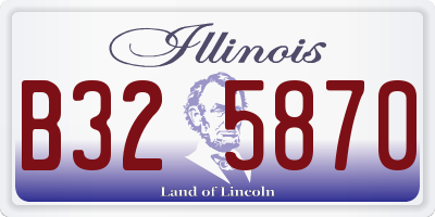 IL license plate B325870